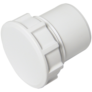 WS31 White 40mm Screwed Access Plug Solvent Weld