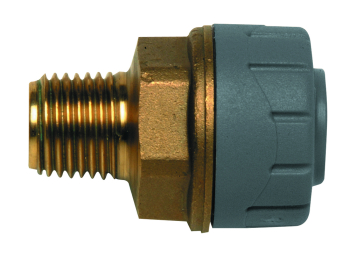 15mm x 1/2Inch BSPT Brass Male Coupler Polyplumb 15mm x 1/2Inch BSPT Brass Male Coupler Polyplumb