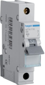 Hager MTN116 16A Sp MCB