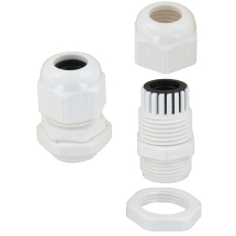 20mm Compression Gland And Nut White