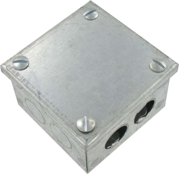 Adaptable Box 100 x 100 x 50mm Galvanised Adaptable Box 100 x 100 x 50mm Galvanised