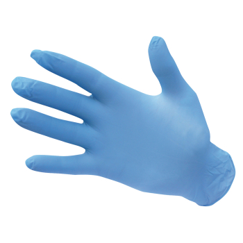 Blue Powder Free Nitrile Gloves - Large (Box 100)