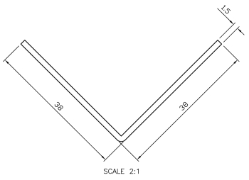 38 x 38 Angle White 3.00 Mtr AN035 38 x 38 Angle White 3.00 Mtr AN035
