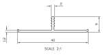 40 x 9 H-Section Lid White 2.44 Mtr HS069 40 x 9 H-Section Lid White 2.44 Mtr HS069