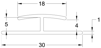 5mm One Part H-Section White 3.05 Mtr HS005