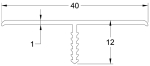 40 x 12.5 H-Section Lid White 2.44 Mtr HS018 40 x 12.5 H-Section Lid White 2.44 Mtr HS018