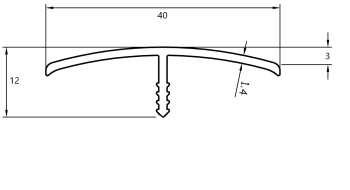 40 x 12 H-Section Lid White 3.05 Mtr HS062 40 x 12 H-Section Lid White 3.05 Mtr HS062