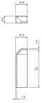 External Corner For 50mm Bevelled Skirting White ZSK499 External Corner For 50mm Bevelled Skirting White ZSK499