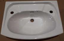 560mm 2 taphole Washbasin White Contract - Atlas