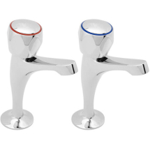 Chrome High Neck Pillar Taps