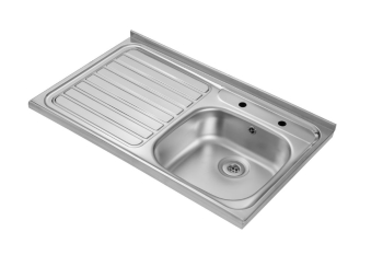 1000 x 600 Roll Front Left Hand Drainer St/Steel Sink 1000 x 600 Roll Front Left Hand Drainer St/Steel Sink