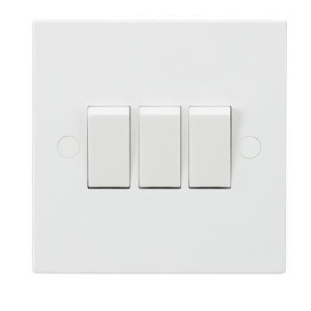 3 Gang 2 Way Plate Switch