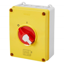 Rotary Control Switch Red 63A, 4 Pole, IP65