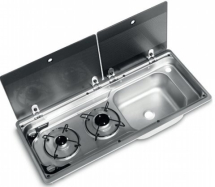 Dometic 9722 Slim-Line Combi Unit c/w Piezo Ignition RH Sink Dometic 9722 Slim-Line Combi Unit c/w Piezo Ignition RH Sink