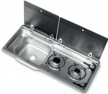 Dometic 9722 Slim-Line Combi Unit c/w Piezo Ignition LH Sink Dometic 9722 Slim-Line Combi Unit c/w Piezo Ignition LH Sink