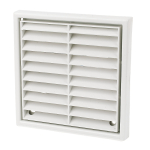 150mm/6" Ext Wall Grille White