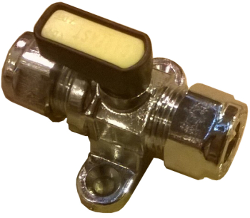 15mm x 10mm Foot Mounted Compression Ended Ball Valve
