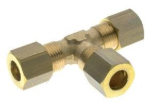 8mm Equal Tee Brass Compression Fitting