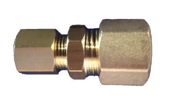 10mm x 8mm Straight Brass Compression Fitting