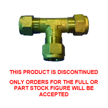***** CLEARANCE ***** 15mm Equal Tee Brass Compression Fitting