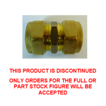 *****CLEARANCE***** 22mm Equal Straight Brass Compression Fitting