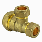 22mm x 22mm x 15mm Unequal Tee Brass Compression Fitting