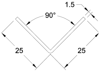 25 x 25 Angle AN010 25 x 25 Angle AN010