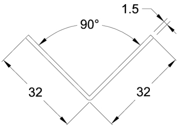 32 x 32 Angle AN025