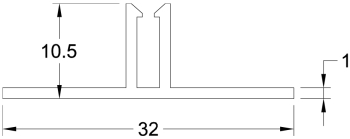 40 x 12.5 H-Section Base HS014