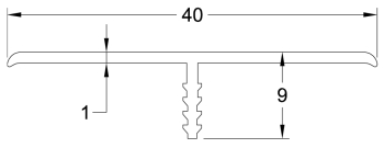 40 x 9 H-Section Lid HS069
