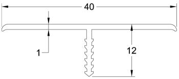 40 x 12.5 H-Section Lid HS068