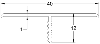 40 x 12.5 H-Section Lid HS068 40 x 12.5 H-Section Lid HS068