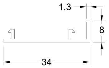 Flat Architrave for Window Liner ST034 Flat Architrave for Window Liner ST034