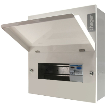Hager Metal Bodied Consumer Unit c/w 63A RCD Hager Metal Bodied Consumer Unit c/w 63A RCD