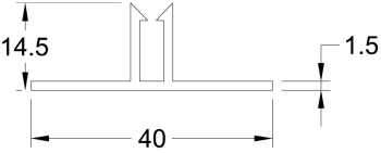 40 x 17 H-Section Base HS034