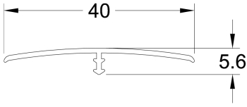 40 x 5 H-Section Lid HS039 40 x 5 H-Section Lid HS039