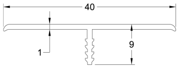 40 x 9 H-Section Lid HS069 40 x 9 H-Section Lid HS069